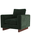 Lovell Chair Forest Velvet Dark Walnut