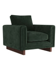 Lovell Chair Forest Velvet Dark Walnut