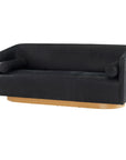 Huxley Sofa Noir Leather White Oyster