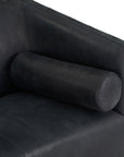 Huxley Sofa Noir Leather White Oyster