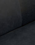 Huxley Sofa Noir Leather White Oyster