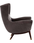 Ophelia Lounge Chair - Graphite Leather