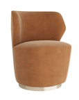 Poppy Chair Cider Velvet Champagne Swivel