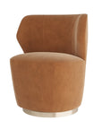 Poppy Chair Cider Velvet Champagne Swivel